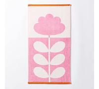 Orla Kiely Serviette de bain à tige coupée Rose tulipe et paprika 100 % coton (essuie-mains 50 cm x 90 cm)