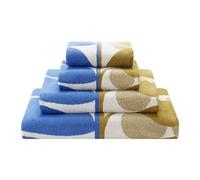 Orla Kiely Serviettes de bain en forme de tige fleurie Duo, fauve bleu, taille : serviette de toilette, 50 x 90 cm