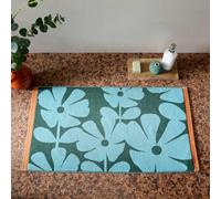 Orla Kiely Tapis de bain motif fleurs sauvages Bleu lagon 50 x 90 cm