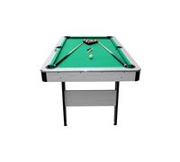 CONCEPT USINE | Billard Américain en Bois Gris Orlando | Design Contemporain | Tapis Vert | Bordures Capitonnées | Accessoires de Qualité Inclus | Idée de Cadeau Jeu, Famille et Décoration