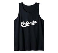 Orlando Florida Cool Retro Script Années 70 Texte Blanc Vintage Débardeur