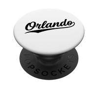 Orlando Florida Cool Retro Script Années 70 Texte Blanc Vintage PopSockets PopGrip Adhésif