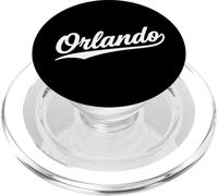 Orlando Florida Cool Retro Script Années 70 Texte Blanc Vintage PopSockets PopGrip pour MagSafe
