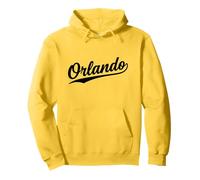 Orlando Florida Cool Retro Script Années 70 Texte Blanc Vintage Sweat à Capuche