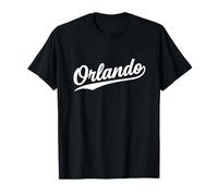 Orlando Florida Cool Retro Script Années 70 Texte Blanc Vintage T-Shirt