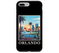 Orlando Florida Rétro Vintage Skyline Coucher de Soleil Paysage Urbain Coque pour iPhone 7 Plus/8 Plus