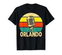 Orlando Microphone rétro avec nom Amusant des années 80 Vintage Lovers T-Shirt