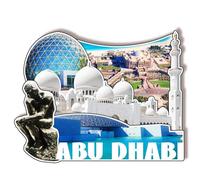 Orlaybar Abu Dhabi Emirats Arabes Unis Aimant décoratif 3D pour réfrigérateur en ville Souvenir de voyage Cadeaux touristiques Fait à la main Aimant de réfrigérateur Décoration de la maison -1121