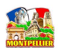 Orlaybar Montpellier France Aimant décoratif 3D Réfrigérateur Ville Voyage Souvenir Cadeaux Touristiques Fait Main Artisanat Aimant de Réfrigérateur Décoration de la Maison -4539