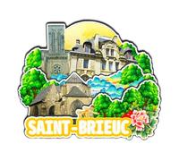 Orlaybar Saint-Brieuc Bretagne France Aimant décoratif 3D Réfrigérateur Ville Voyage Souvenir Cadeaux Touristiques Fait Main Artisanat Aimant de Réfrigérateur Décoration de la Maison -2927