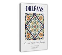 Orléans, Centre-Val de Loire - Poster sur toile - Décoration de chambre à coucher - Paysage - Bureau - Cadeau - 50 x 75 cm