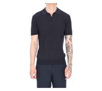 Orlebar Brown - Polo Horton 2 tons Jacquard - Homme - Tops - Bleu - Taille: M