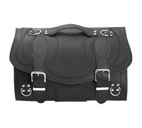 ORLETANOS Devil Black Valise à bagages compatible avec Harley Davidson XS Sissybar, valise, roulette, scooter, Vespa, cyclomoteur, moto HD, valise en cuir, porte-bagages, coffre arrière, chopper