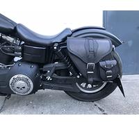 ORLETANOS Sac de Moto Dynamite Noir Gauche Compatible avec Harley Davidson Dyna Super Glide Fat Bob Street Bob Low Rider Sportster Sac de Transport Étui en Cuir HD