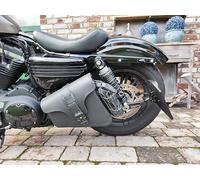 ORLETANOS Sacoche à Outils EOS Blackline Noire Compatible avec Harley Davidson Sportster Forty-Eight Super Low Roadster XL Custom Biker Sac de Voyage Valise Chopper