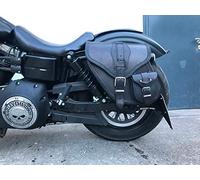 ORLETANOS Sacoche de selle Dynamite Black compatible Harley Davidson Dyna Glide et Street Bob 1996-2017 en cuir Sportster Valise latérale HD Côté gauche