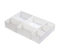 ORLISA Lot de 7 organiseurs de tiroirs compatibles avec la commode Malm, boîtes de rangement pliables pour vêtements, convient pour armoire et commode à langer, blanc