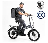 ORLMS S9F-Vélo électrique pliable 20 pouces pneus larges 500 W batterie 48 V 13 Ah vitesse maximale de 25 km/h Gris