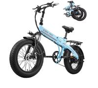 ORLMS S9F-Vélo électrique pliable 20 pouces pneus larges 500 W batterie 48 V 13 Ah vitesse maximale de 25 km/h Bleu