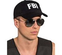 Orlob Fasching Casquette Baseball FBI Accessoire Costume Noir USA Chapeau Carnaval