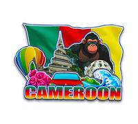 Orlybar Aimant de réfrigérateur Cameroun en bois 3D monuments de voyage souvenirs de collection décoration fait main aimant de réfrigérateur -5945
