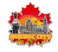 Orlybar Aimant de réfrigérateur en bois 3D de Québec City Canada - Souvenirs de voyage - Décoration faite à la main - 6610