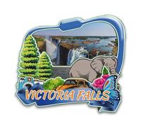 Orlybar Aimant de réfrigérateur Victoria Falls Zambie en bois 3D monuments de voyage souvenirs de collection décoration fait à la main -5844