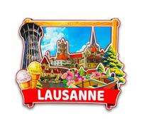 Orlybar Lausanne Suisse Aimant de réfrigérateur en bois 3D monuments de voyage souvenir décoration fait main aimant de réfrigérateur -6188