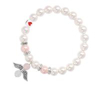 Ormromra Bracelet ange gardien pour fille, bracelet de baptême pour fille, ange gardien, cadeau de baptême, cadeau ange porte-bonheur, cadeau pour fille, petite-fille, NO, Pierre, no