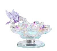 Ornalrist Fleur en cristal avec colibri violet