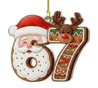 Ornament - 67 Number Shape Pendant, 2D Flat Acrylic Decoration, Long Lasting Christmas Decor, Novelty Trimming for Teen Girl, Home Party, Safe Decorative Design, Celebration Accent