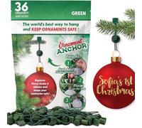 ORNAMENT ANCHOR Lot de 36 crochets décoratifs pour suspendre les décorations de Noël - Crochets de suspension antidérapants pour sapin de Noël - Crochets de suspension robustes pour petits et grands