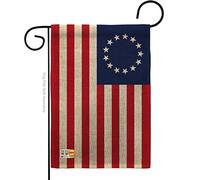 Ornament Collection G192173-DB Betsy Ross Burlap Americana Historic Impressions Decorative Vertical 13" x 18.5" Double Sided Garden Flag