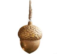 Ornament en pour bois Gland 5.8x5.8x8cm Vert Doré Orange pour décor | pour bois massif construction légère pour facile à suspendre ajoute une touche festive ambiance chaleureuse