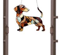 Ornament for Dogs - Acrylique pour chiens - Acrylique Dachshund Fenêtre crochet de fenêtre - coloré pour la conception de chien, ornements de fenêtre acrylique - Ca