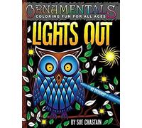 Ornamentals Lights Out: 40 Lighthearted Designs To Color With Dramatic Black Backgrounds