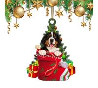 Ornamenti per Albero Di Natale - Ciondolo 2D in Acrilico A Forma Di Gatto E Cane | Decorazioni Natalizie Artigianali per CASA, Ufficio, Feste E Appendere Albero, Accessorio Festivo Resistente
