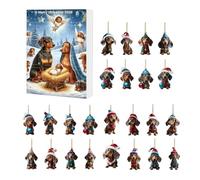 Ornamento Conto Alla | Rovescia Di Natale 2D Acrilico Cagnolino