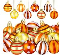 Ornaments de Boule de Noël 12pcs,Ensembles de Boules suspendues de Noël à l'épreuve pour décoration de Mariage de fête de l'arbre de Noël (Modèle B / 24pcs / 3cm)