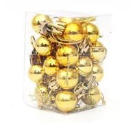 Ornaments de Boule de Noël 24pcs,Ensembles de Boules suspendues de Noël à l'épreuve pour décoration de Mariage de fête de l'arbre de Noël (doré, 5cm)