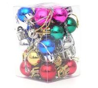 Ornaments de Boule de Noël 24pcs,Ensembles de Boules suspendues de Noël à l'épreuve pour décoration de Mariage de fête de l'arbre de Noël (Couleur Mixte, 3cm)