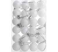 Ornaments de Boule de Noël de 24 pièces,Ensembles de Boules accrochées de Noël à l'épreuve de 3cm pour la décoration de l'arbre de Noël (Blanc)