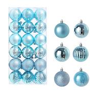 Ornaments de Noël 1.2" pour Arbre de Noël 36 pièces Mini Boules à l'épreuve | Décorations d'arbre de Noël Ornaments Balle avec boucle suspendue pour mariage couronne de fête