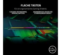 Ornata V3,Clavier Gaming Avec Interrupteurs Hybrides À Membrane Mécanique (Repose-Poignet Ergonomique,Entièrement Programmable,Chromé Rvb),Clavier Allemand,Noir