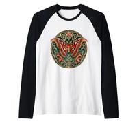 Ornate Atlas Moth Art Nouveau Motif Floral Manche Raglan