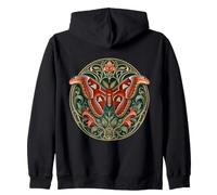 Ornate Atlas Moth Art Nouveau Motif Floral Sweat à Capuche
