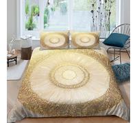 Ornate ceiling Ensemble De Literie Microfibre Hypoallergique 3 pièces 3D Effet Facile d'entretien Luxury decorative Linge de Lit avec 2 Taies d'oreiller Léger for Chambre Enfants Single（135x200cm）