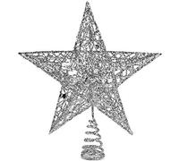 Ornativity Étoile argentée pour Sommet de Sapin - Décoration de Sapin de Noël à Paillettes