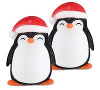 Ornativity Penguin Porch Light Cover - Penguins Head Xmas Winter Outdoor Front Porch, Deck, Garage Lamp Christmas Holiday Decoration Covers - 11" Set of 2