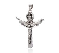 Ornazy Lot de 10 breloques en forme de crucifix de style tibétain en argent antique pour la fabrication de bijoux, bracelets, colliers